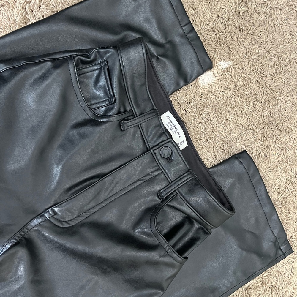 Black Faux Leather Pants